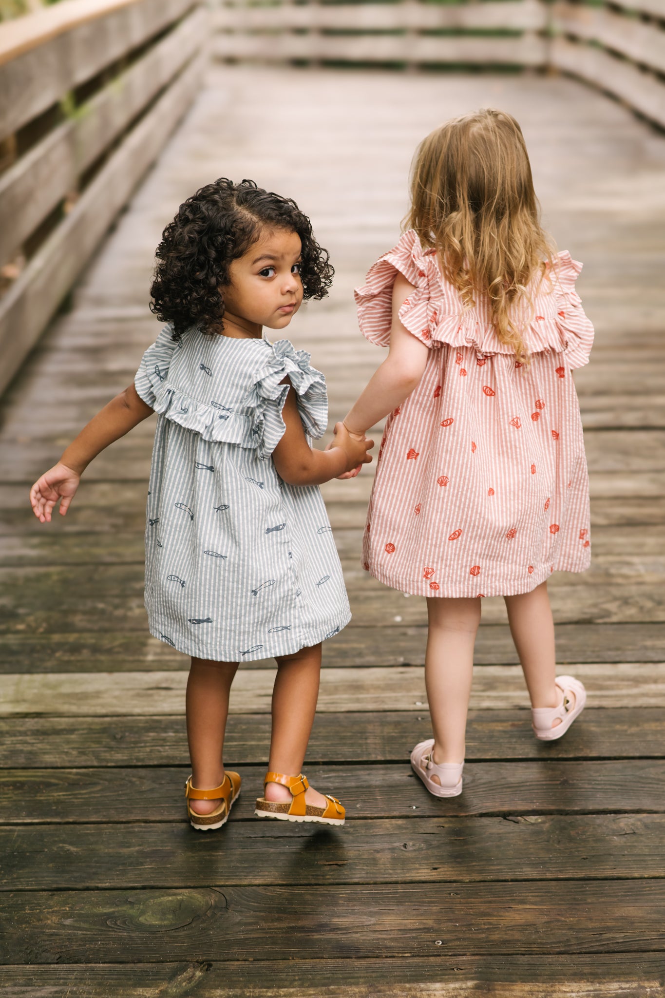 Seersucker Dress- Shell Belle
