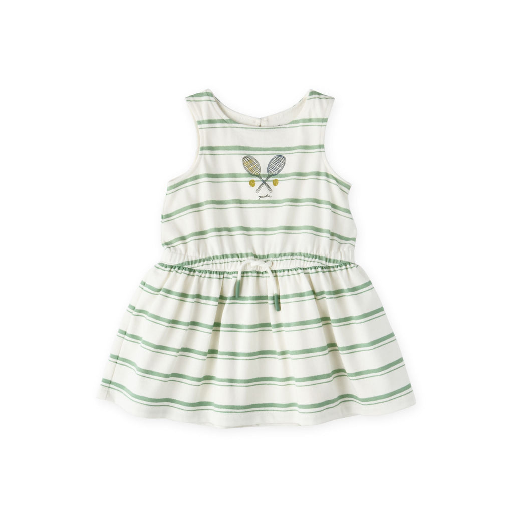 kids tennis dress court side in whites pattern