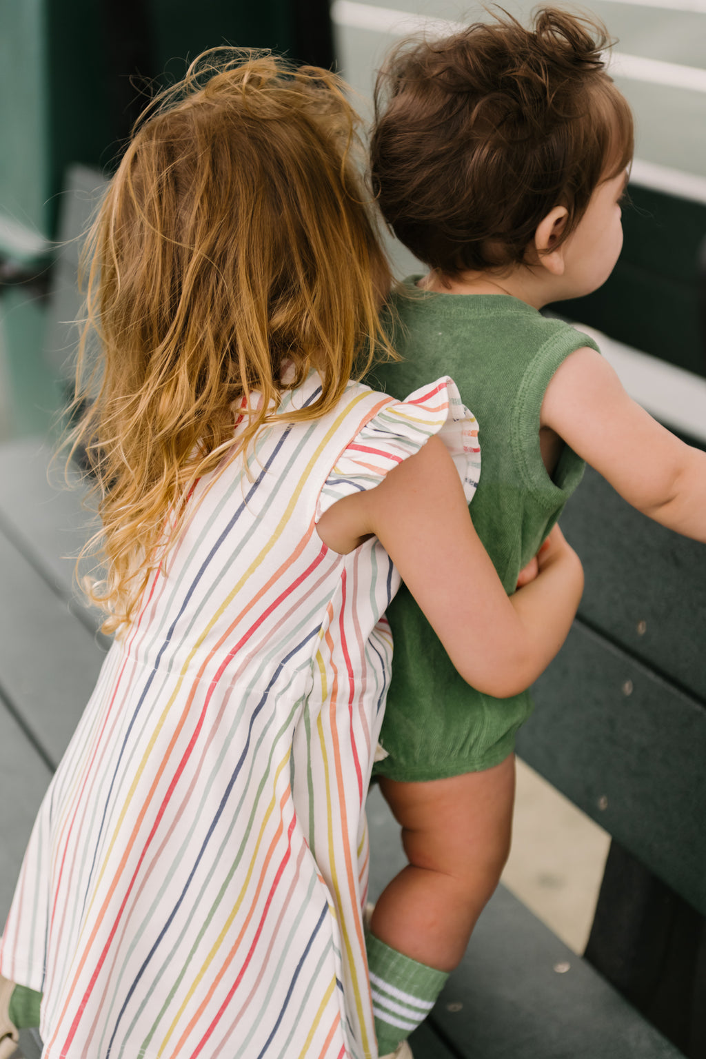 kids tank dress stripes away rainbow