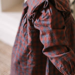 Pehr-Flannel Smocked Dress-Mulberry/Ink-4