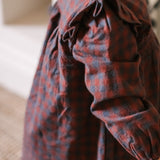 Pehr-Flannel Smocked Dress-Mulberry/Ink-4