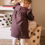 Pehr-Flannel Smocked Dress-Mulberry/Ink-6