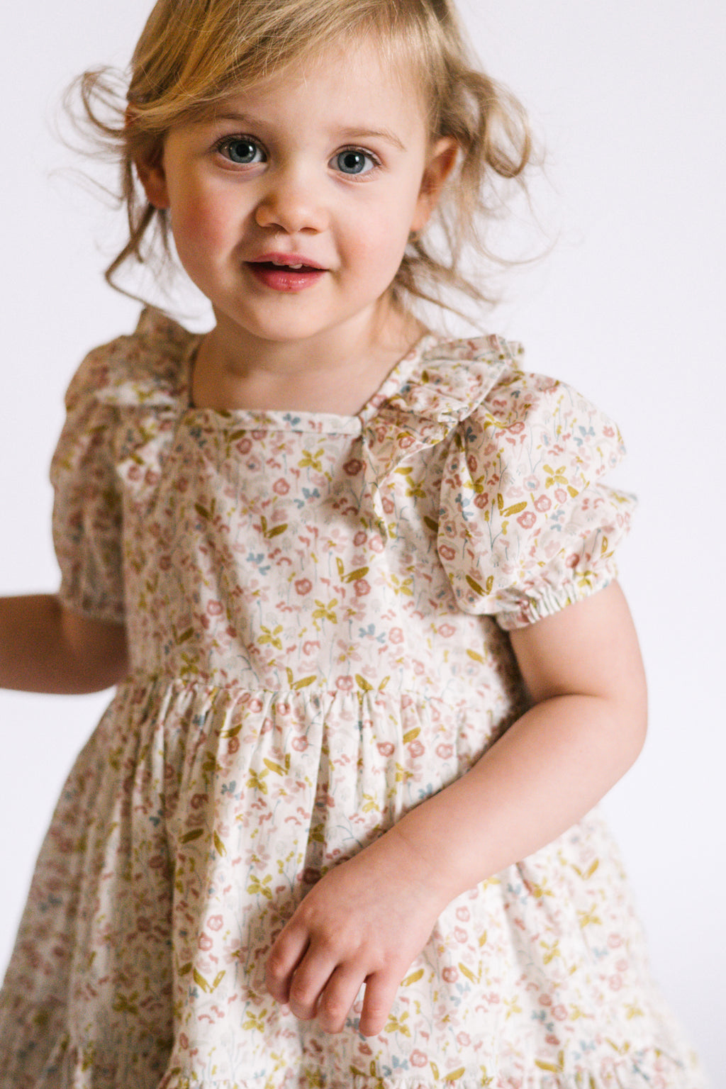 kids tiered dress floret