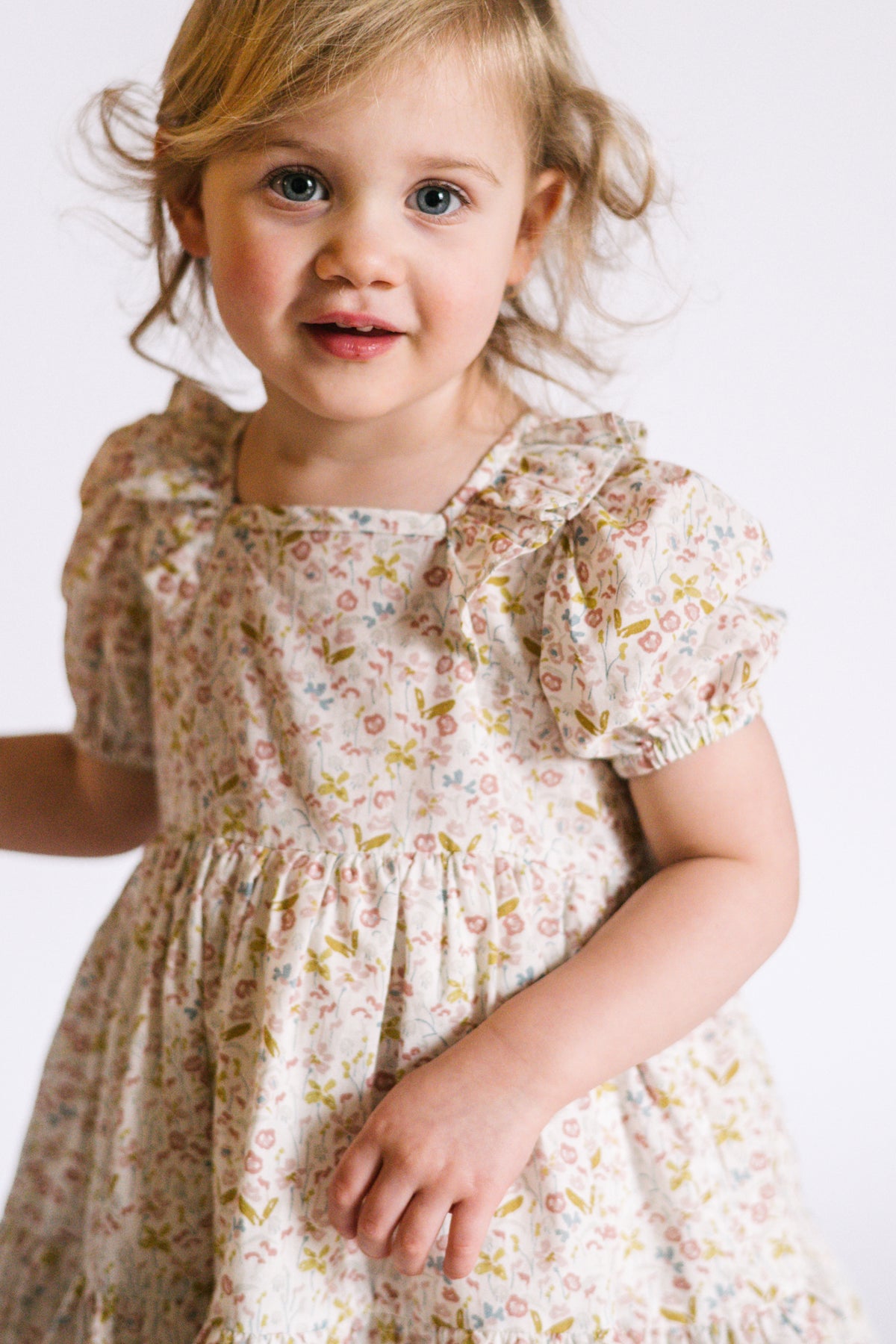 kids tiered dress floret