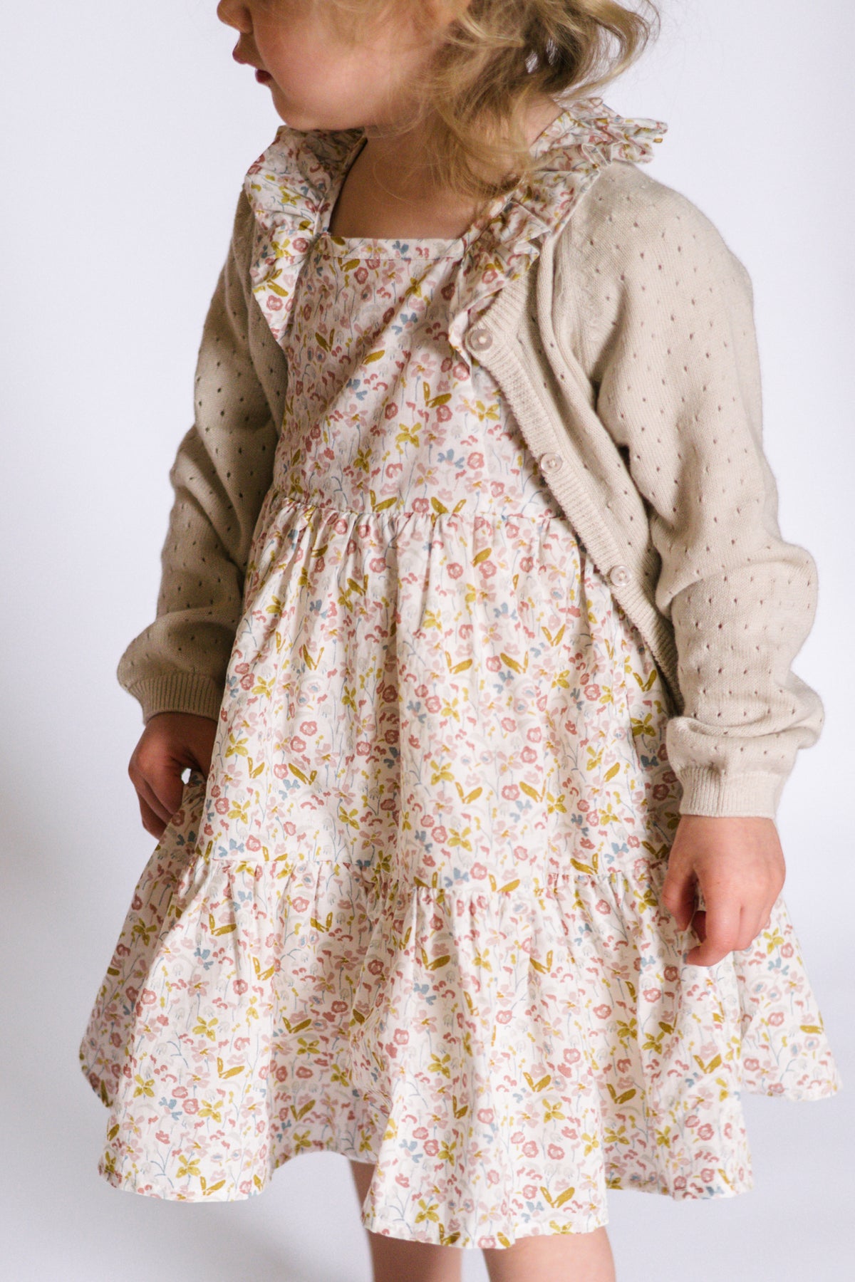 kids tiered dress floret