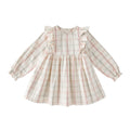 Holiday Check Ruffle Dress - Noel- Front