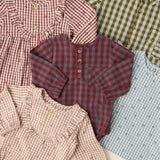 Printed Gingham Dress - Group Flat Lay