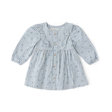 Printed Gingham Dress - Harbor Clover- Front