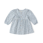 Printed Gingham Dress - Harbor Clover- Front