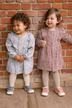 Printed Gingham Dress - Harbor Clover