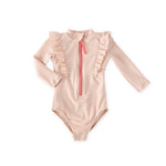 Pehr-Long Sleeve Ruffle One Piece-Seersucker Peony-Toddler-1