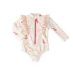 Swim Long Sleeve Ruffle One-Piece - Sea Bloom - Baby