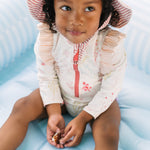 Swim Long Sleeve Ruffle One-Piece - Sea Bloom - Baby