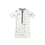 Swim Short Sleeve One-Piece - Life Aquatic