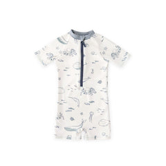 Swim Short Sleeve One-Piece - Life Aquatic