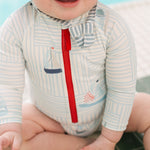 Swim Long Sleeve One-Piece - Set Sail
