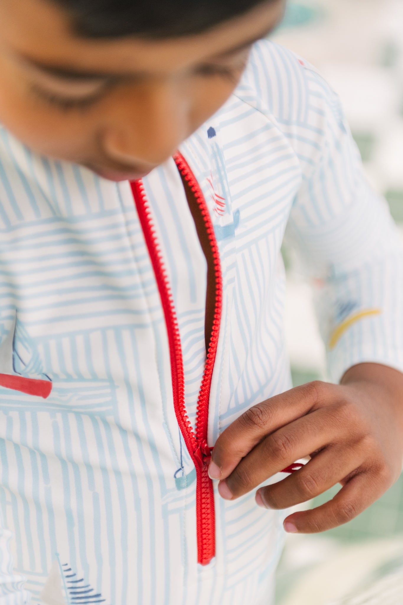 Swim Long Sleeve One-Piece - Set Sail