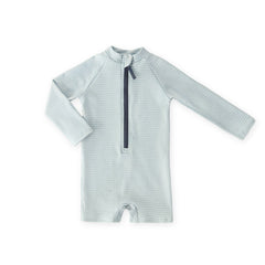 Swim Long Sleeve One-Piece - Seersucker Lake