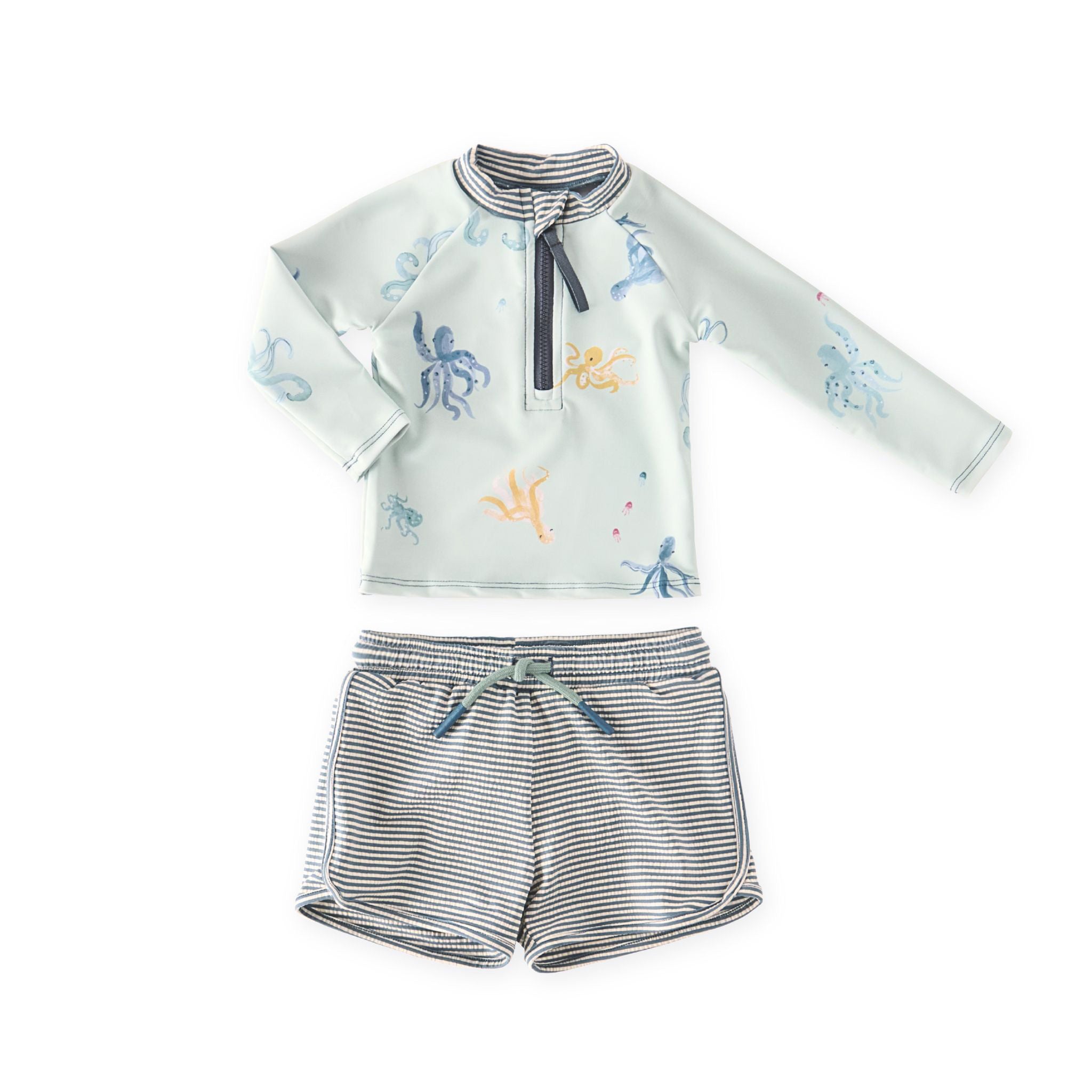 Pehr-Swim Rash Guard & Short-Octopus Oasis-Toddler-1