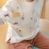 Pehr-Dropped Shoulder Long Sleeve Toddler Top-Explore the World-2