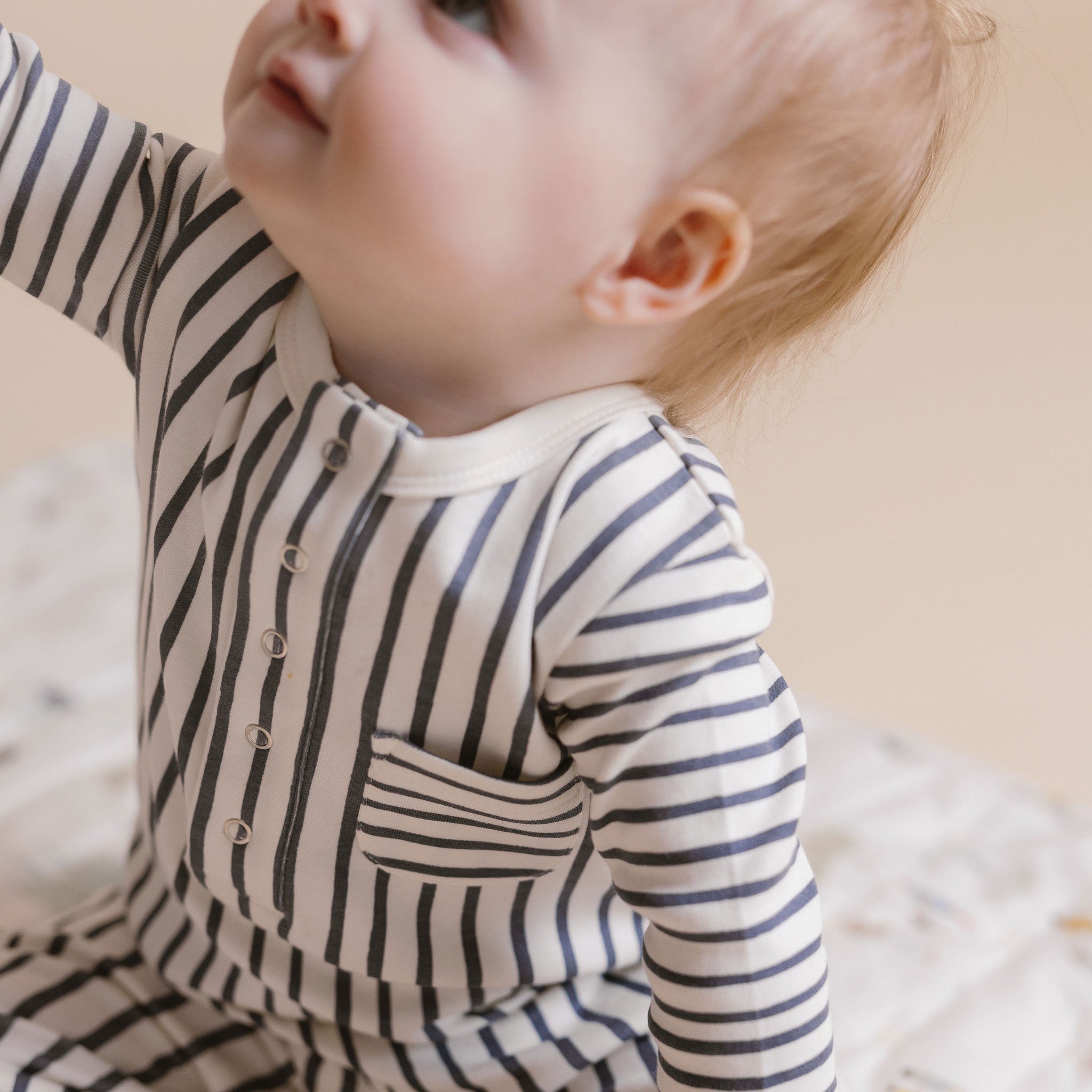 Pehr-Pocket Romper-Stripes Away Ink Blue-2