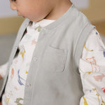 Pehr-French Terry Patch Pocket Vest-Soft Sea-2