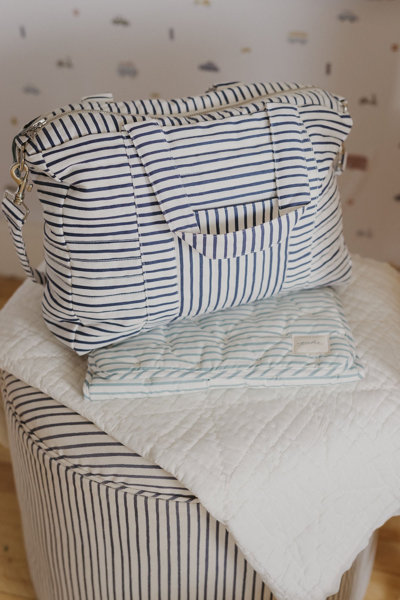 Weekender Bag - Stripes Away Ink Blue