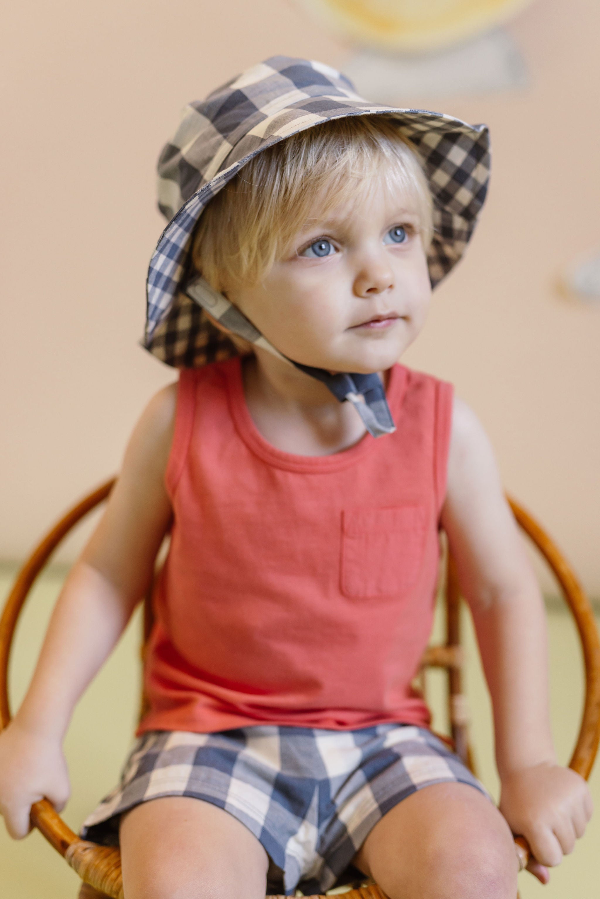 Pehr-Reversible Bucket Hat-Checkmate French Blue-5