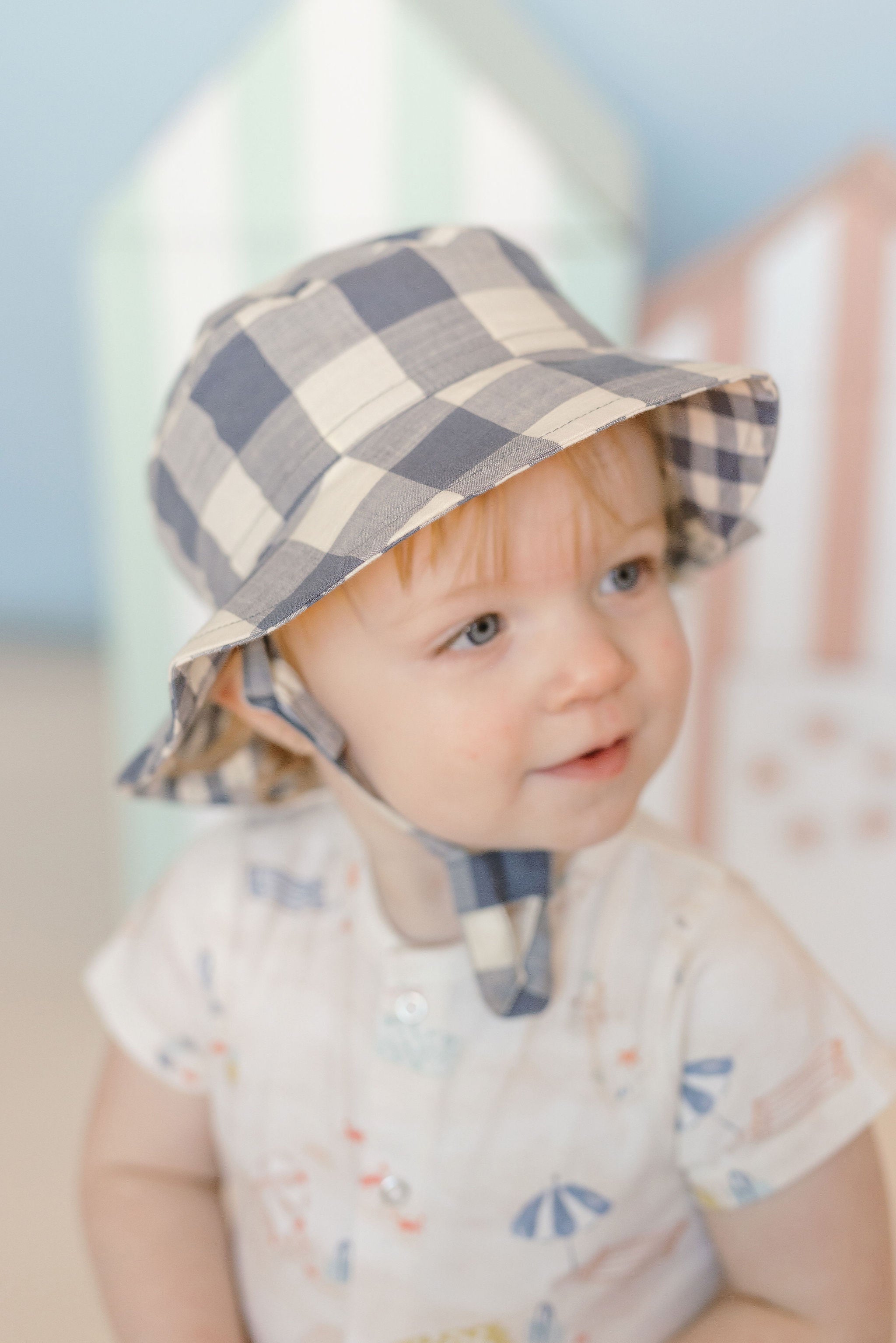 Pehr-Reversible Bucket Hat-Checkmate French Blue-6