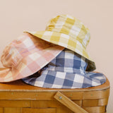 Pehr-Reversible Bucket Hat-Checkmate Shell Pink-9