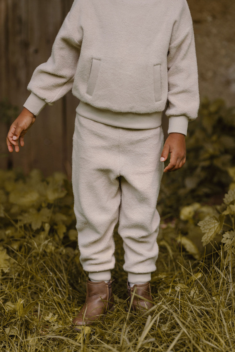 teddy fleece jogger stone pehr