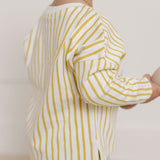 Pehr-Dropped Shoulder Long Sleeve Toddler Top-Stripes Away Marigold-2