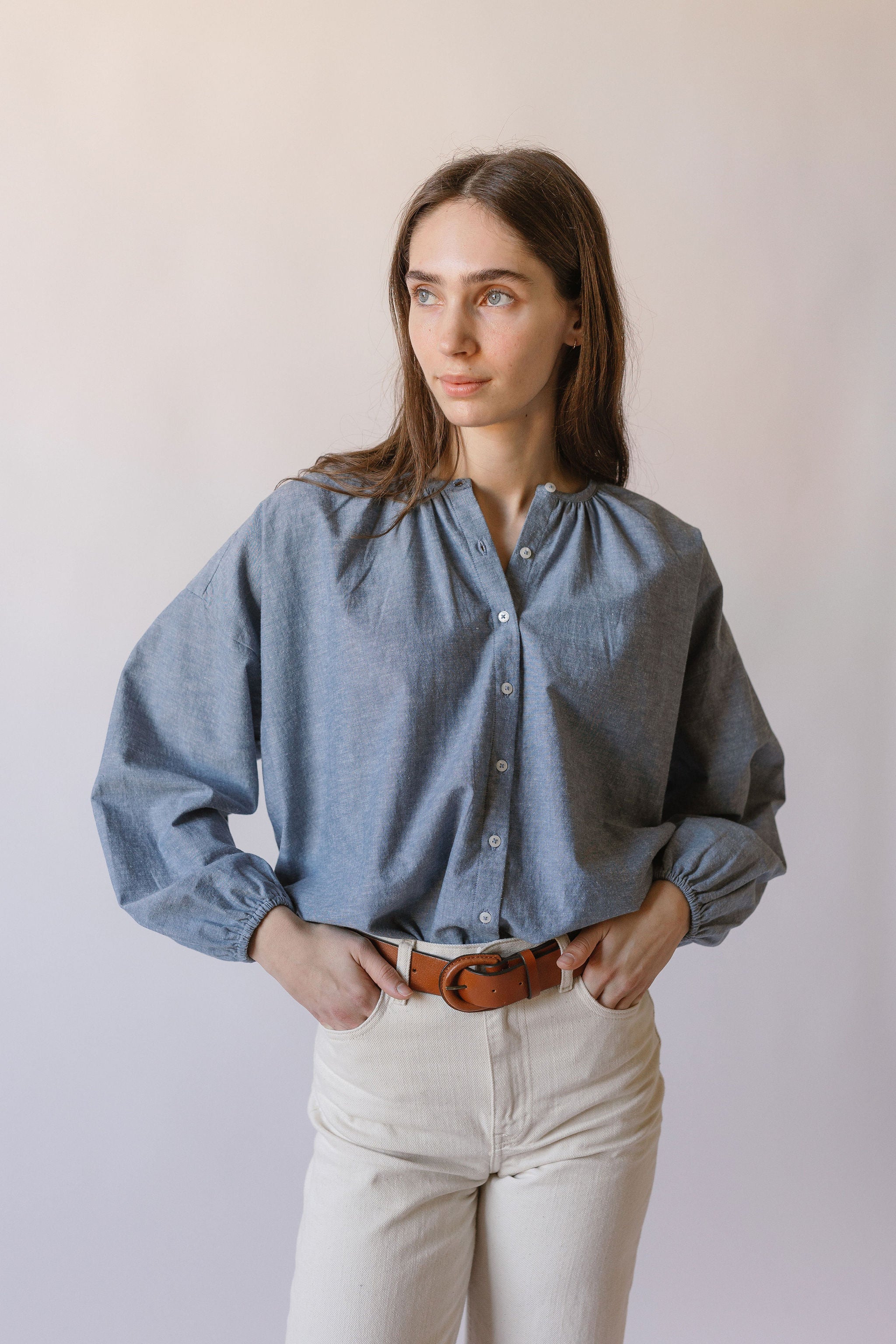 Pehr-Women's Blouse-Chambray-6