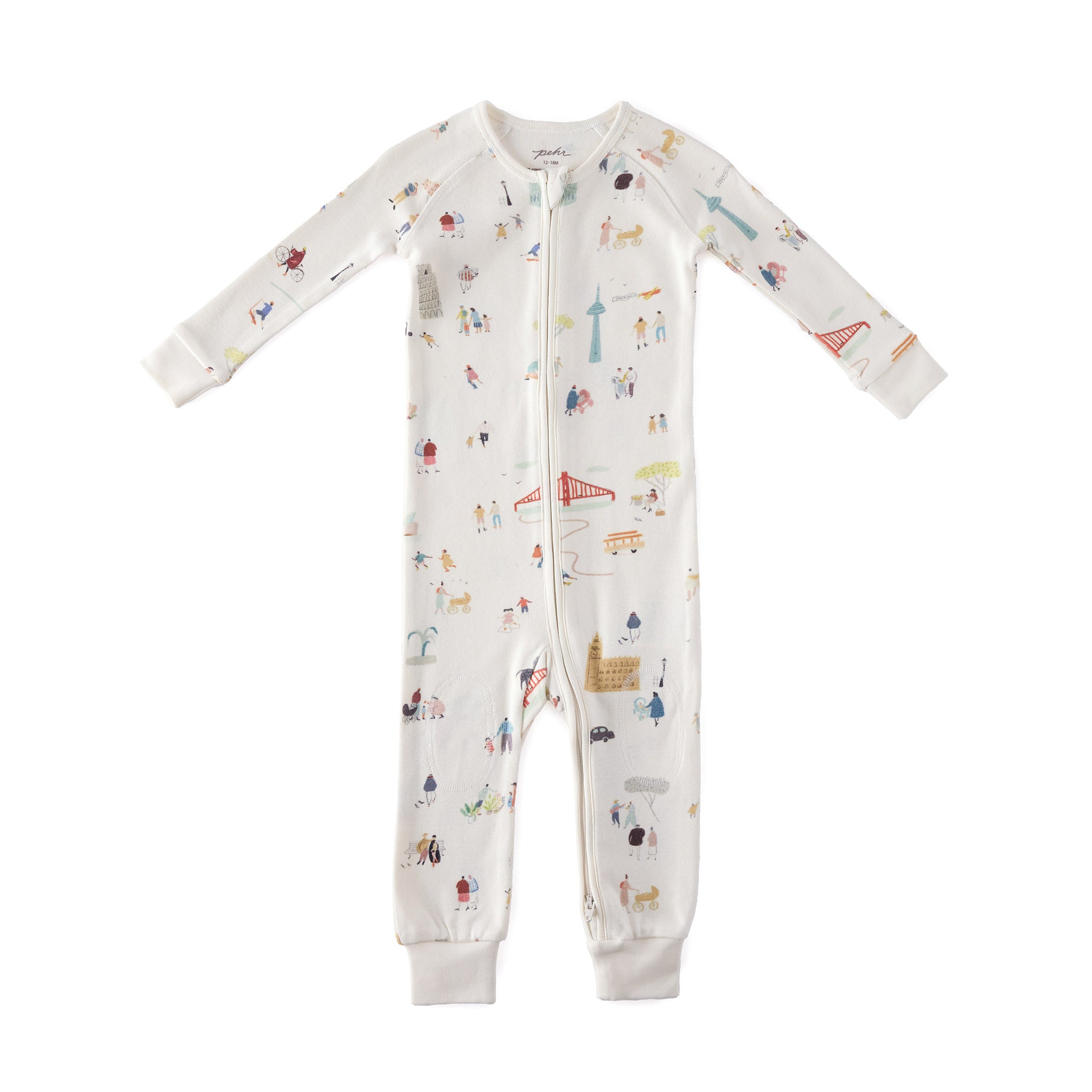 Bee Suit HonestBaby Organic Cotton Footed Pajamas Zip-Up