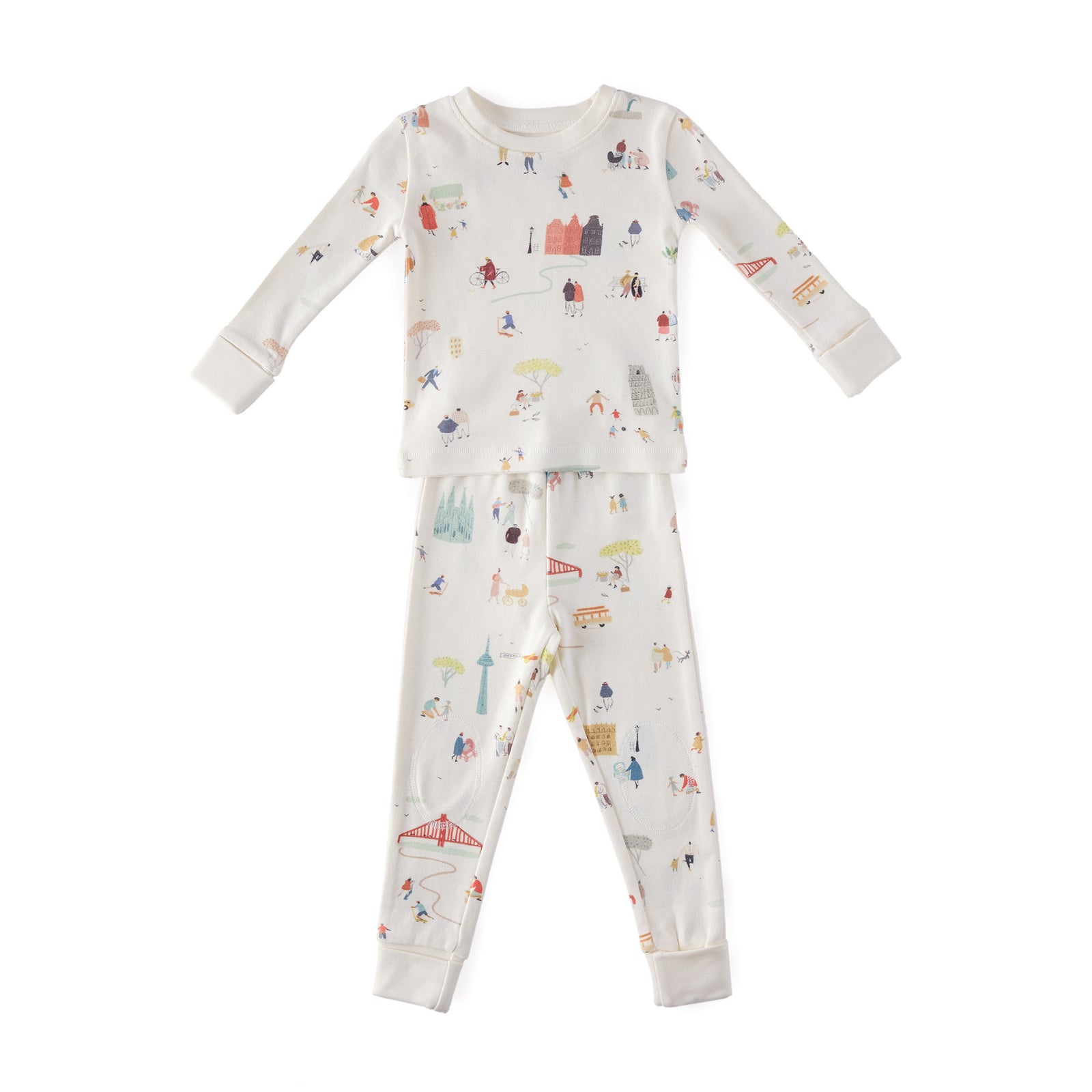 Ribbed Toddler Pajama Sleep Pehr Explore the World 18 - 24 mos. 