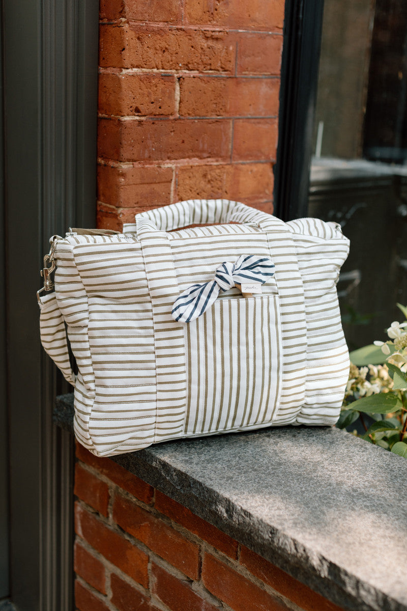 weekender bag stripes away olive