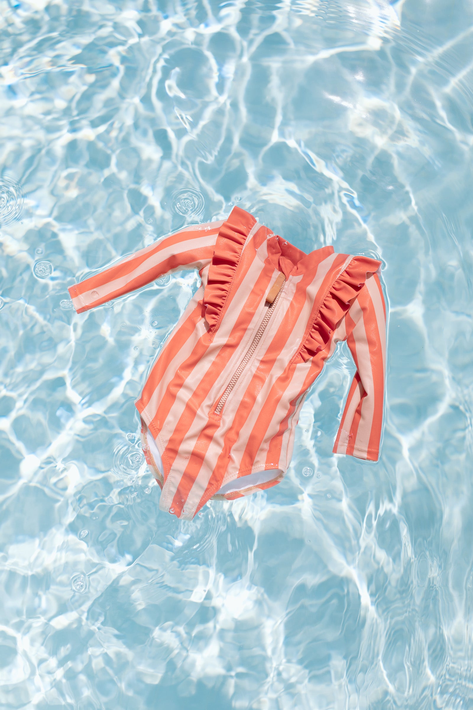 Swim Long Sleeve Ruffle One-Piece Swimwear Pehr   