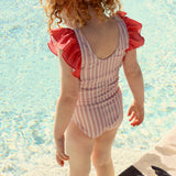 Pehr-Ruffle Swim Tank-Peony - Tomato-3