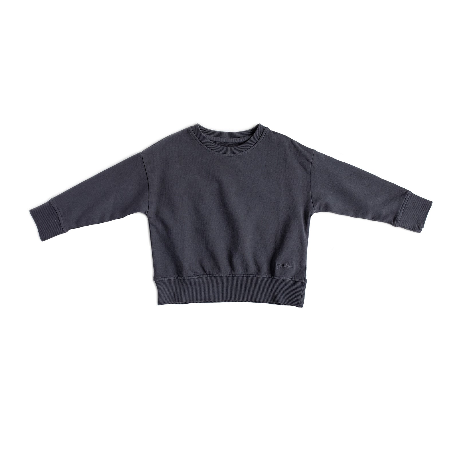 Kids French Terry Sweatshirt Top Pehr Ink Blue 6 T 