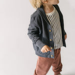 Pehr-French Terry Shawl Cardigan-Ink Blue-2