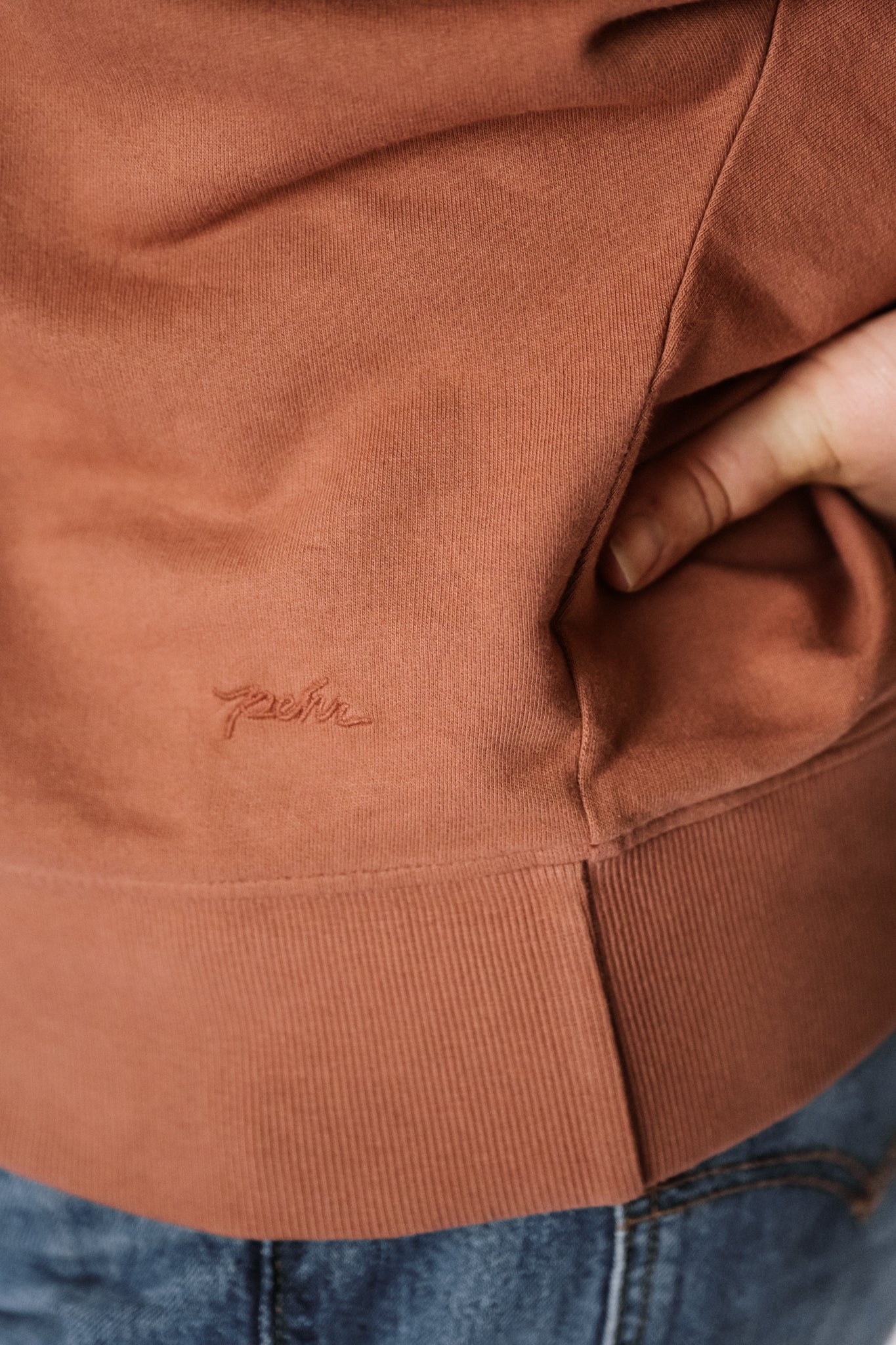 Pehr-Women's French Terry Sweatshirt-Clay-5