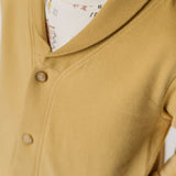 Pehr-French Terry Shawl Cardigan-Dijon-3