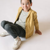 Pehr-French Terry Shawl Cardigan-Dijon-5