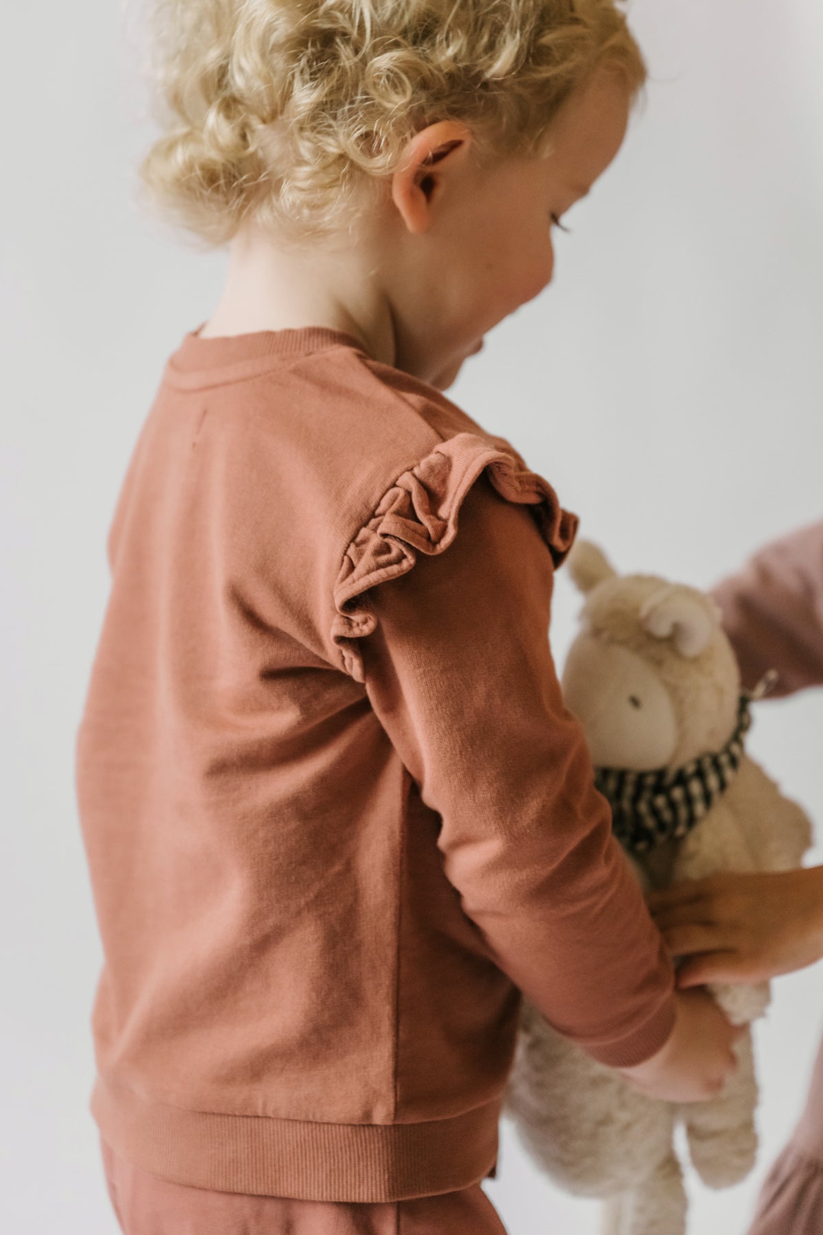 toddler french terry toddler ruffle sweatshirt clay pehr 4