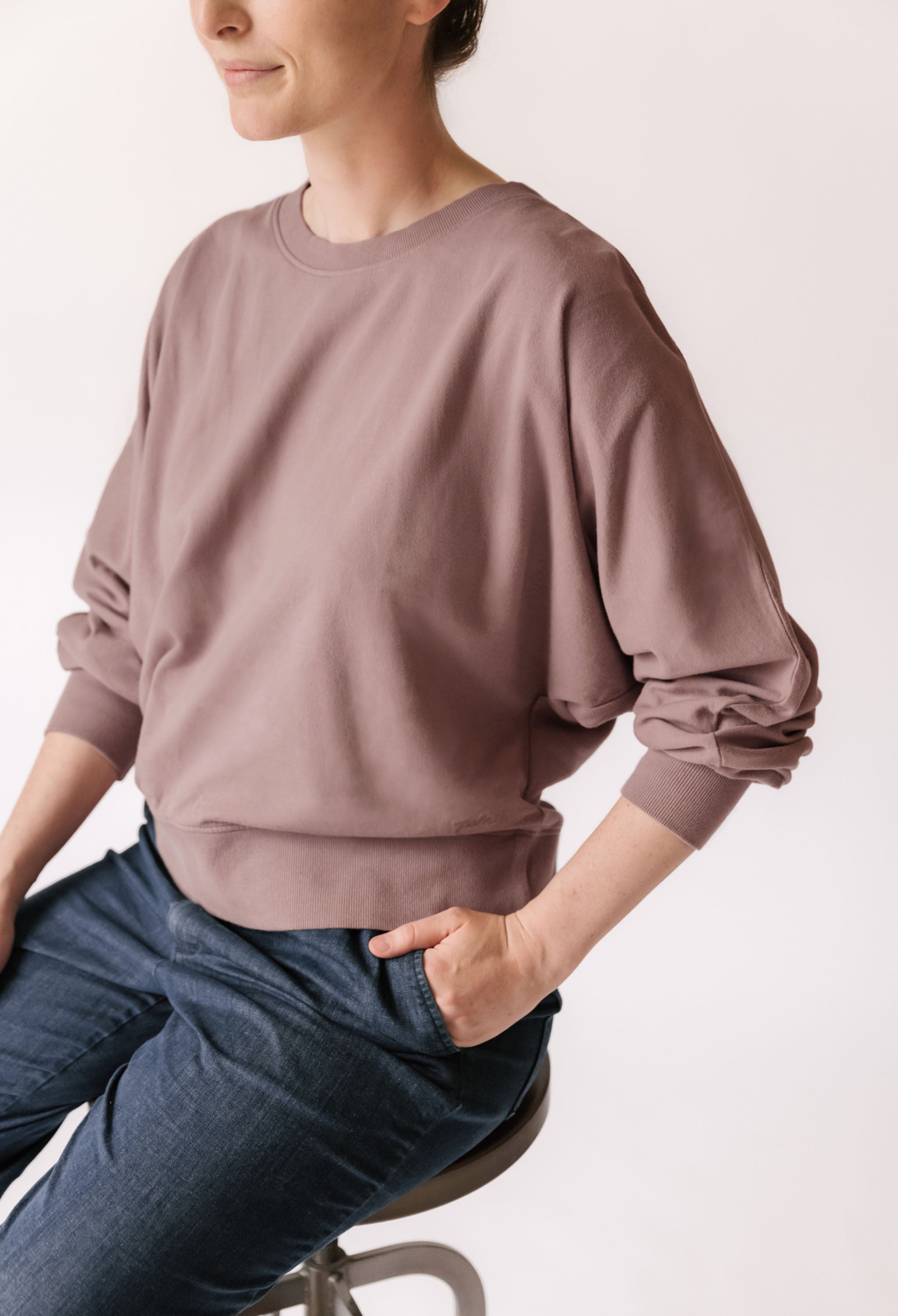 Pehr-Women's French Terry Sweatshirt-Plum-2