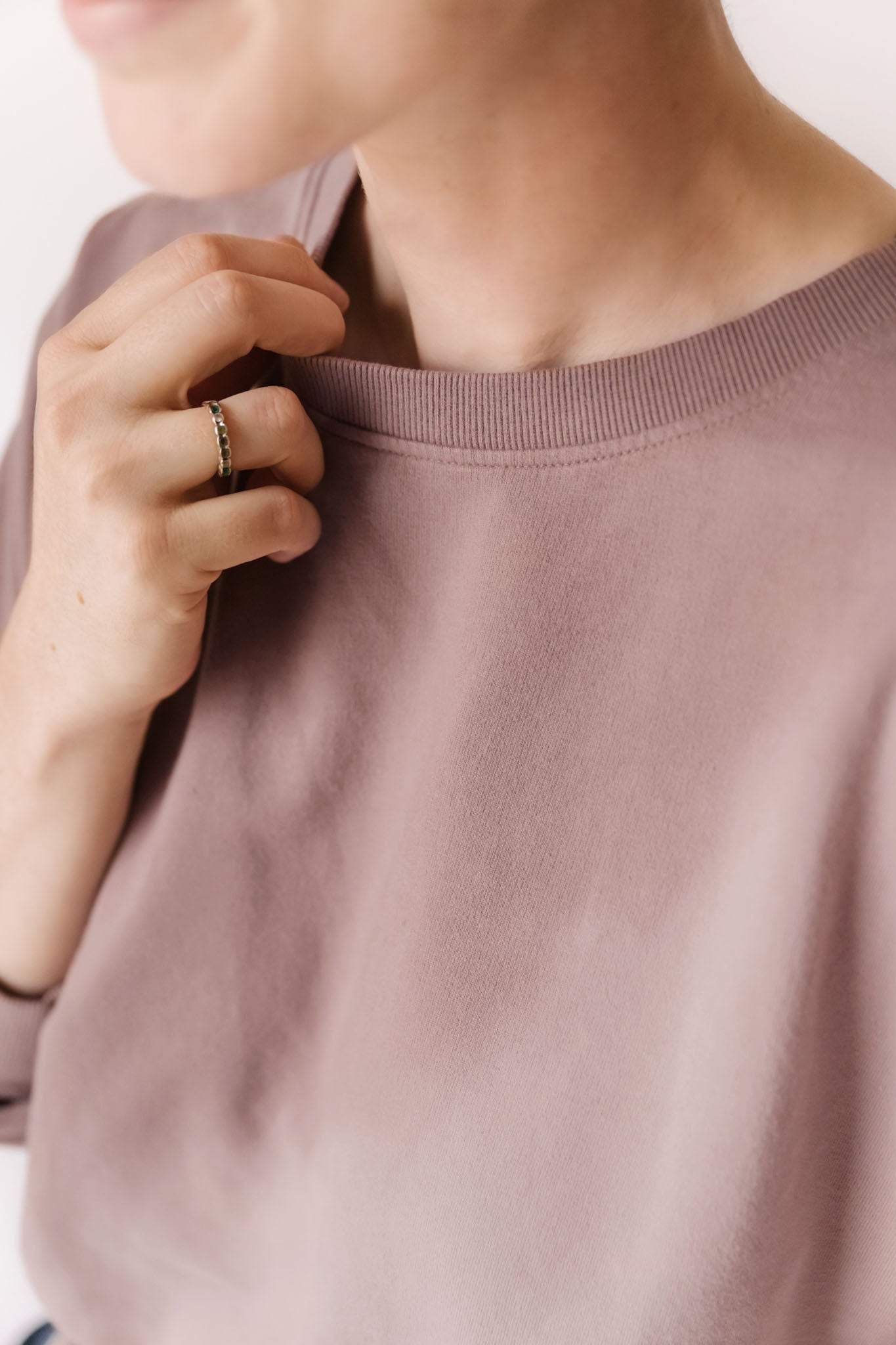 Pehr-Women's French Terry Sweatshirt-Plum-4