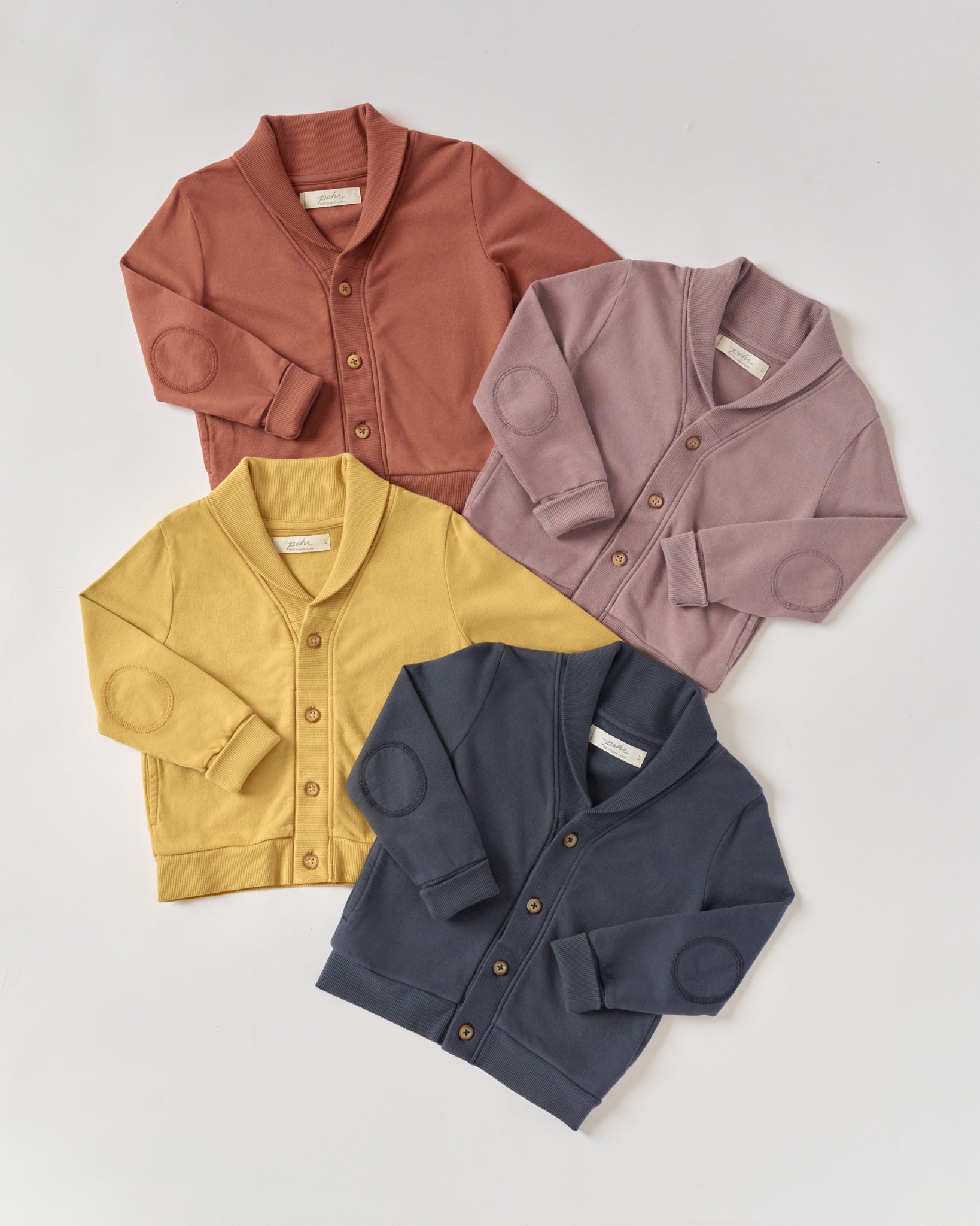 Pehr-French Terry Shawl Cardigan-Dijon-6