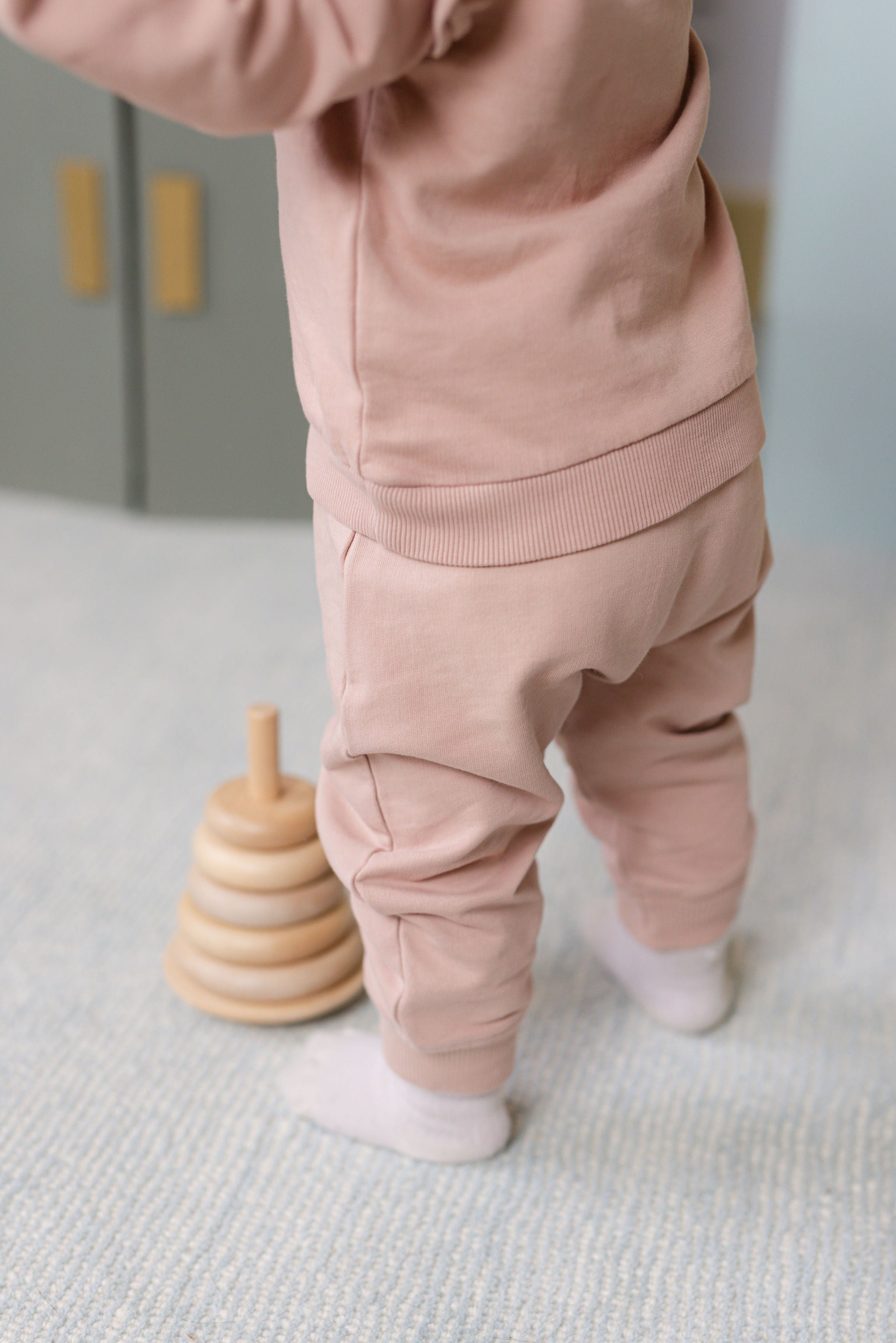 French Terry Matching Set - Soft Peony