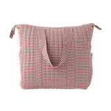 Gingham Convertible Diaper Bag - Mulberry