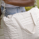 Pehr-Diaper Bag-Stripes Away Pebble Grey-2
